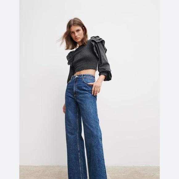 Zara Cropped Peasant shirt - Picture 6 of 6
